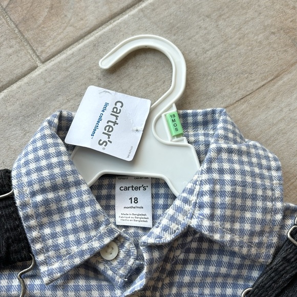 NWT carters boy romper with shirt size 18 months - Picture 3 of 7